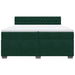Pat box spring cu saltea, verde închis, 200x200 cm, catifea - WALTI WALTI
