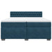 Pat box spring cu saltea, albastru, 200x200 cm, catifea - WALTI WALTI