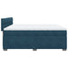 Pat box spring cu saltea, albastru, 200x200 cm, catifea - WALTI WALTI