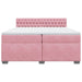 Pat box spring cu saltea, roz, 200x200 cm, catifea - WALTI WALTI