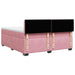 Pat box spring cu saltea, roz, 200x200 cm, catifea - WALTI WALTI