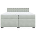 Pat box spring cu saltea, gri deschis, 200x200 cm, catifea - WALTI WALTI
