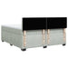 Pat box spring cu saltea, gri deschis, 200x200 cm, catifea - WALTI WALTI