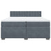 Pat box spring cu saltea, gri închis, 200x200 cm, catifea - WALTI WALTI