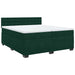 Pat box spring cu saltea, verde închis, 200x200 cm, catifea - WALTI WALTI