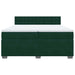 Pat box spring cu saltea, verde închis, 200x200 cm, catifea - WALTI WALTI