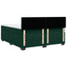 Pat box spring cu saltea, verde închis, 200x200 cm, catifea - WALTI WALTI