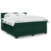 Pat box spring cu saltea, verde închis, 200x200 cm, catifea - WALTI WALTI
