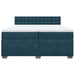 Pat box spring cu saltea, albastru, 200x200 cm, catifea - WALTI WALTI