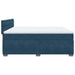 Pat box spring cu saltea, albastru, 200x200 cm, catifea - WALTI WALTI