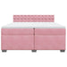 Pat box spring cu saltea, roz, 200x200 cm, catifea - WALTI WALTI