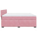 Pat box spring cu saltea, roz, 200x200 cm, catifea - WALTI WALTI
