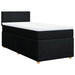 Pat box spring cu saltea, negru, 80x200 cm, textil - WALTI WALTI