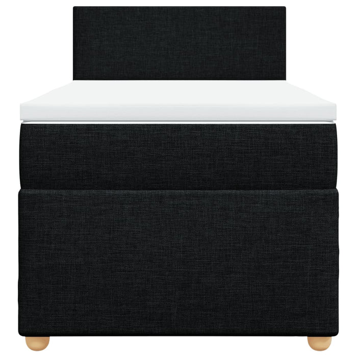 Pat box spring cu saltea, negru, 80x200 cm, textil - WALTI WALTI