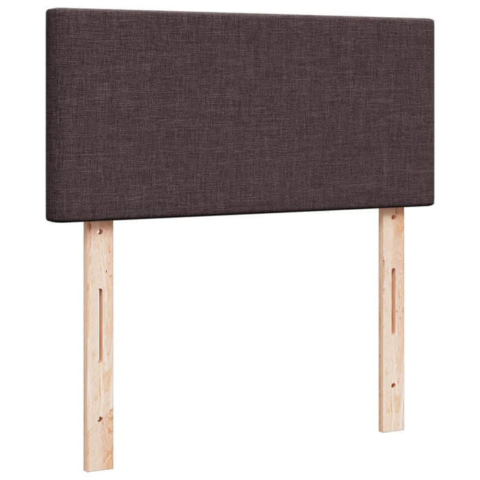 Pat box spring cu saltea, maro închis, 80x200 cm, textil WALTI