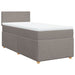 Pat box spring cu saltea, gri taupe, 80x200 cm, textil - WALTI WALTI
