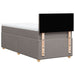 Pat box spring cu saltea, gri taupe, 80x200 cm, textil - WALTI WALTI