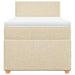 Pat box spring cu saltea, crem, 80x200 cm, textil - WALTI WALTI