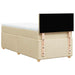 Pat box spring cu saltea, crem, 80x200 cm, textil - WALTI WALTI