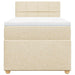 Pat box spring cu saltea, crem, 80x200 cm, textil - WALTI WALTI