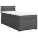 Pat box spring cu saltea, gri închis, 80x200 cm, textil - WALTI WALTI