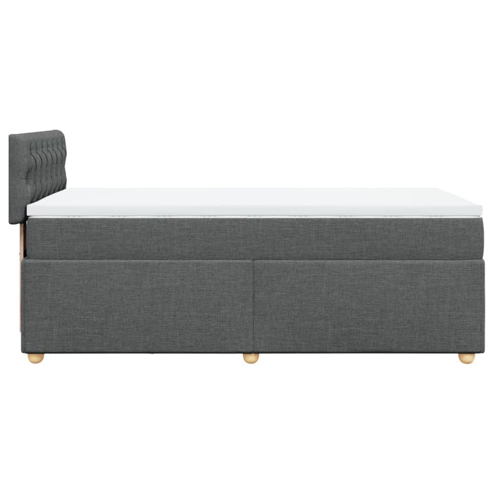 Pat box spring cu saltea, gri închis, 80x200 cm, textil - WALTI WALTI