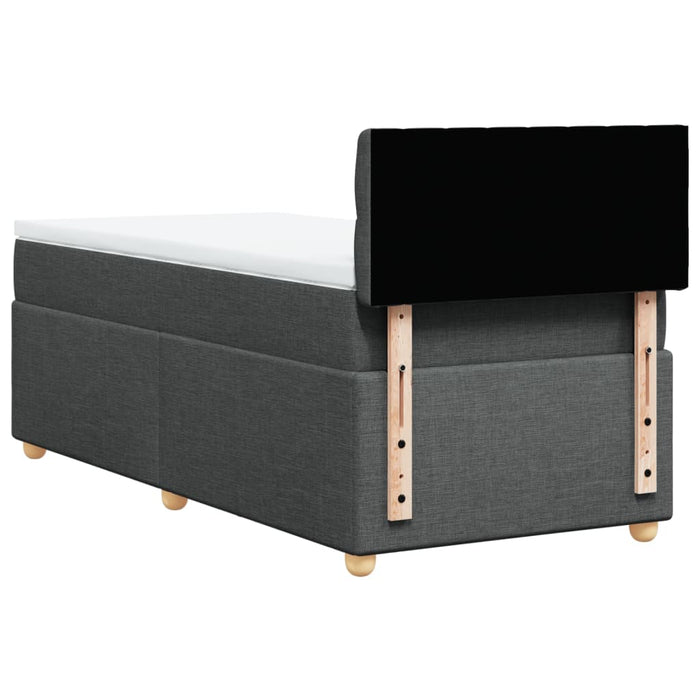 Pat box spring cu saltea, gri închis, 80x200 cm, textil - WALTI WALTI