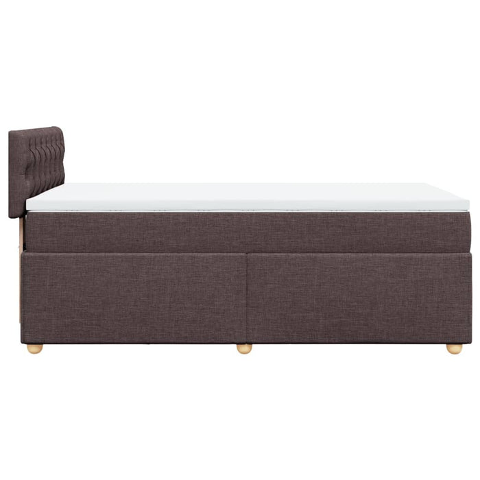 Pat box spring cu saltea, maro închis, 80x200 cm, textil - WALTI WALTI