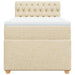 Pat box spring cu saltea, crem, 80x200 cm, textil - WALTI WALTI