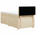 Pat box spring cu saltea, crem, 80x200 cm, textil - WALTI WALTI