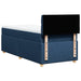 Pat box spring cu saltea, albastru, 80x200 cm, textil - WALTI WALTI