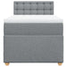 Pat continental cu saltea, gri deschis, 80x200 cm, textil - WALTI WALTI