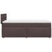 Pat box spring cu saltea, maro închis, 80x200 cm, textil - WALTI WALTI