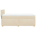 Pat box spring cu saltea, crem, 80x200 cm, textil - WALTI WALTI