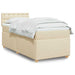 Pat box spring cu saltea, crem, 80x200 cm, textil - WALTI WALTI