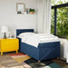 Pat box spring cu saltea, albastru, 80x200 cm, textil - WALTI WALTI