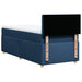 Pat box spring cu saltea, albastru, 80x200 cm, textil - WALTI WALTI