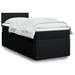 Pat box spring cu saltea, negru, 90x190 cm, textil - WALTI WALTI