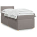Pat box spring cu saltea, gri taupe, 90x190 cm, textil - WALTI WALTI