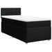 Pat box spring cu saltea, negru, 90x190 cm, textil - WALTI WALTI