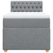 Pat box spring cu saltea, gri deschis, 90x190 cm, textil - WALTI WALTI