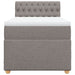 Pat box spring cu saltea, gri taupe, 90x190 cm, textil - WALTI WALTI