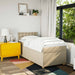 Pat box spring cu saltea, crem, 90x190 cm, textil - WALTI WALTI
