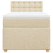 Pat box spring cu saltea, crem, 90x190 cm, textil - WALTI WALTI