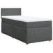 Pat box spring cu saltea, gri închis, 90x200 cm, textil - WALTI WALTI