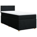 Pat box spring cu saltea, negru, 90x200 cm, textil - WALTI WALTI