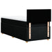 Pat box spring cu saltea, negru, 90x200 cm, textil - WALTI WALTI