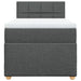 Pat box spring cu saltea, gri închis, 90x200 cm, textil - WALTI WALTI