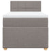 Pat box spring cu saltea, gri taupe, 90x200 cm, textil - WALTI WALTI