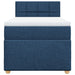 Pat box spring cu saltea, albastru, 90x200 cm, textil - WALTI WALTI